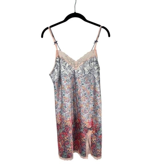 Victoria's Secret Floral Cami Slip Mini Dress Sz L‎ - Picture 1 of 10